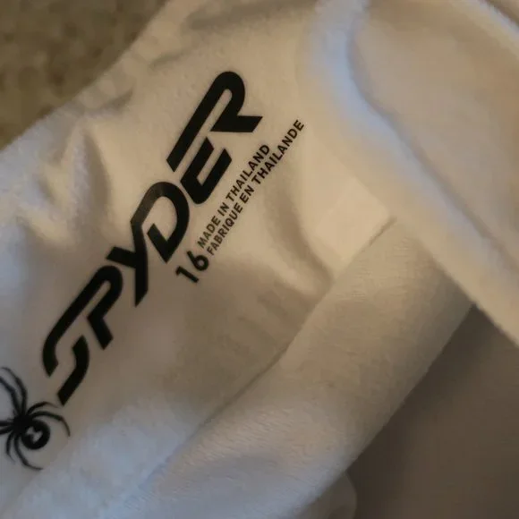 Womens Spyder White 1/4 Zip Fleece Pullover Jacket 16 * - Picture 10 of 10